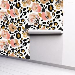 Wallpapers Irregular Geometric Spot Self Adhesive Wallpaper Modern Nordic Peel And Stick Removable Paper Leopard Print Sticker