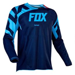 Men's T-Shirts 2023 mtb fox teleyi Motorcycle Mountain Bike Team Downhill Jersey Offroad Bicycle Locomotive Shirt Cross Country Spexcel Cycling T99