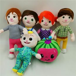 Factory wholesale 6 styles of watermelons baby plush toys cartoon film and television surrounding dolls children's favorite gifts