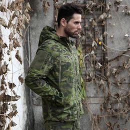 Hunting Jackets Tactical Multicam Tropic Camo Jacket MTP Ripstop Field Jakcet For Outdoor With Hoody