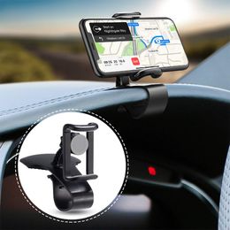 Universal Car Phone Holder Rotating Dashboard Clip Mount Stand 360-Degree Rotation Smart Phone Bracket For iPhone Samsung Huawei