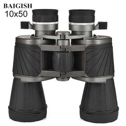 Telescope Binoculars Baigish Russian Powerful Military 10x50 Binoculars Lll Night Vision Tescope Professional for Hunting Bird Watching HKD230627