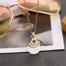 Pendant Necklaces Fashion Jewellery Titanium Steel Women Necklace 18K Gold Plated For Anniversary Party Gifts TGN067