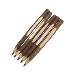 Ballpoint Pens Ecological Wooden Pen - Handcrafted Branch Design School Office Stationery Gift With 5.1/6.6 Length Drop Delivery Bus Dhm1G