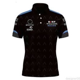 Summer New Shirt F1 Racing Suit Williams Benz Team T-shirt Polo Shirt Men's Lapel Racing Overalls Shirt Women Polos Tops 5xl2 5WYKR