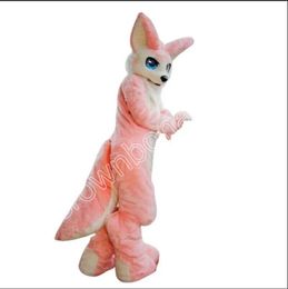 Light Pink Husky Fox New Mascot Dog Animal Halloween Christmas Large Event Show Party Costume