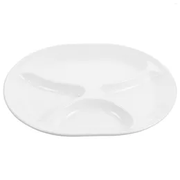 Dinnerware Sets Melamine 4-divided Plates Flatware Tray Household Dish Compartment Plate