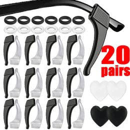 Eyeglasses Accessories Silicone Antislip Ear Hook Glasses Leg Sleeve Bracket Fastener Clear Grip Antifall Eyewear Holder 230628