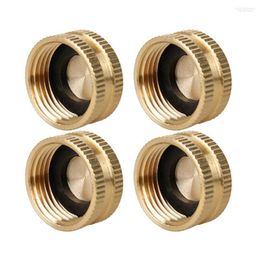 Lance Four-piece Plug Set 3/4 Inch Brass Garden Hose Connector American Threaded Copper