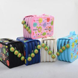 Bags 32/52/72 Slots Pencil Case School Pencilcase for Girls Boys Stationery Organiser Pen Box Large Capacity Zipper Pouch Penal Bag