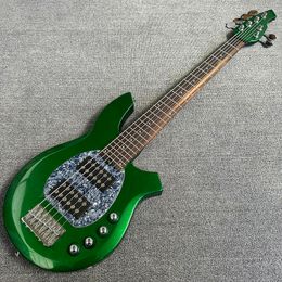Custom Shop, Bass Green Silver Pink Six-string Electric Guitar, Maple Fingerboard, Chrome Accessories, Free Shipping