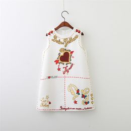 Girl's Dresses Girls Dress European and American Style embroidery Flower vest dress Spring Autumn toddler Baby clothing 230628