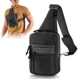 Backpacking Packs Tactical Gun Bag Military Shoulder Strap Bag Hunting Gun Holster Pouch Pistol Holder Case for Handgun Airsoft Adjustable Pack 230627