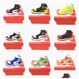 Keychains Lanyards Wholesale Designer Mini Sile Sneaker Keychain With Box For Men Women Kids Key Ring Gift Shoes Handbag Chain Bas Dhi6C