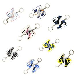 Keychains Lanyards Mtistyle Fashion Brand 3D Shoes Trendy Sneakers Key Chain Mini Sports Keychain Bag Pendant Accessories Drop Deli Dhlze