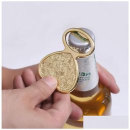 Party Favour Sparkle Heart Bottle Opener With Gold Finish - Elegant Favours And Beer Accessories. Stainless Steel Keychain In Dhsw4