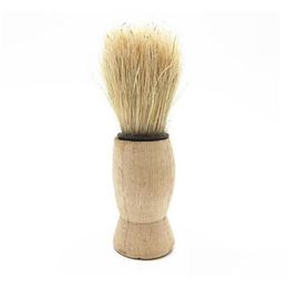 Makeup Brushes Nature Wooden Handle Soft Mens Shaving Brush Pure Big Nylon Hair Face Cleaning Facial Razor Shave Tools Kd1 Drop Deli Dhuoy