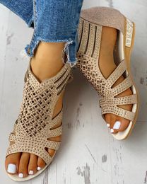Sandali donne fibbia estate per scarpe cristalline di calzature femminili rino pietra peep-toe lady wefe fashion sandalias de mujer 783 11 c