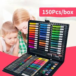 Markers 150Pcs/set Painting Pens Drawing Set Crayons Oil Pastels Watercolour Pen Markers Coloured Pencil Art Tools for Boys Girls Gift