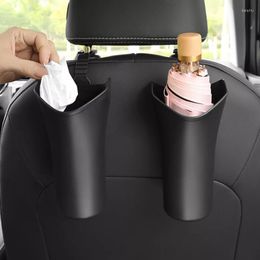 Interior Accessories Car Trash Bin Garbage Storage Bucket Box Plastic Hanging Round Can Type Auto