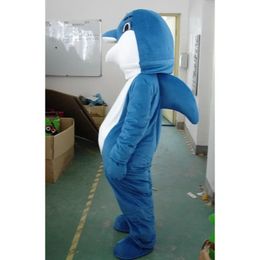 Dolphin Mascot Costume Walking Performance Unisex Clothing for Carnival Dress-up Outfits Party Game