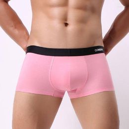 Underpants Sexy Underwear Men Boxers Shorts Modal Panties Man Breathable Mid-waist U Convex Pouch Cueca Calzoncillos M-XXL