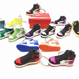 Keychains Lanyards 3Pcs Designer Sile 3D Sneaker Ball Shirt Keychain With Red Box Men Fashion Shoes Top Basketball Keychain/Boxes Dhmmi