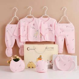 Rompers 03 Months Infant Clothing Set Cotton Autumn born Boys Clothes Baby Underwear for Girls Print Born Girl Suits 230628