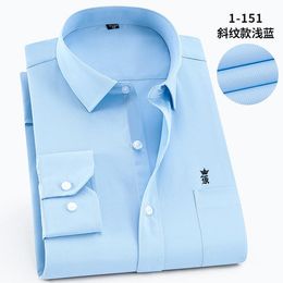 Men's Dress Shirts Men's Long Sleeve Embroidery Solid Fit Social Business Men's Shirt Sergio k reseved High Quality Casual Shirt 230628