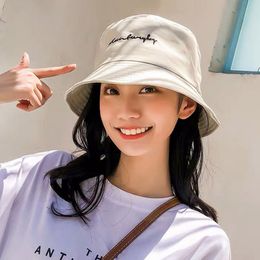 2022 New Women Bucket Hats women Street Style Harajuku Letters Print Outdoor Sunscreen Cotton travel Hunting Cap hats wholesale