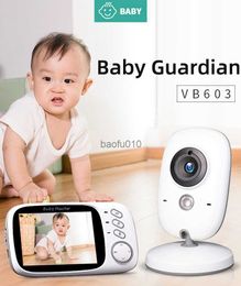 VB603 Wireless Baby Monitors 2.4G Wireless 3.2 Inch LCD HD Night Vision Multi-language Dual Voice Channel Nanny Monitor L230619