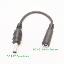 Straight DC 4.5x3.0mm Male to Female Plug Power Adapter Connector Cable About 15CM / 10pcs