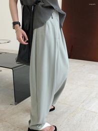 Women's Pants High Waist Green Pleated Spliced Long Casual Loose Fit Trousers Women Fashion Tide Spring Autumn 2023 M352