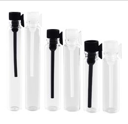 1000pcs/lot 1ML/2ML/3ML Mini Glass Perfume Small Sample Vials Perfume Bottle Empty Laboratory Liquid Fragrance Test Tube Trial Bottles JL1349