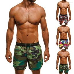 Underpants Swimming Pants For Men Camouflage Sexy Underwear Mens Polyster Blend Quick Dry Beach Surfing Running Short PantW329