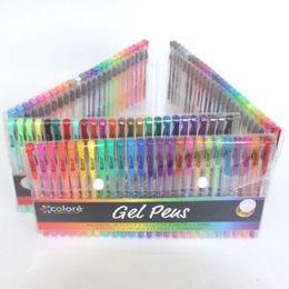 Pens 100 Colours Gel Pen Set Include Glitter Metallic Coloured Ink Lapices Gel Jel Pen Set Colour Papeleria Kids Gift School Stationery