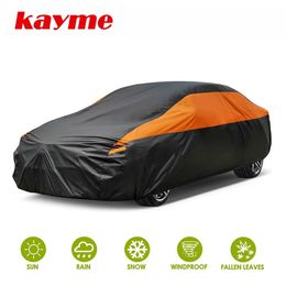 NEW Kayme Waterproof Car Covers for All Weather Outdoor Sun UV Rain Dust Snow Protection Fit Sedan SUV Hatchback MPV WagonHKD230628