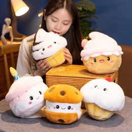 Plush Pillows Cushions 1525cm Kawaii Birthday Cake Dessert Pillow Stuffed Strawberry Cherry Cookies Chocolate Ice Cream Decor Party Prop Gift 230628