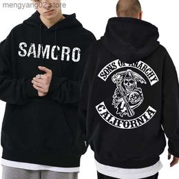 Herren Hoodies Sweatshirts Y2K Hoodies Sons of Anarchy Samcro Print Streetwear Männer Womnen Harajuku Brand Design Hoodie Herren übergroße Kapuze -Sweatshirt T23628