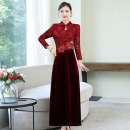 Ethnic Clothing Qipao Traditional Chinese Oriental Dress Women Cheongsam Wedding Qi Pao Modern Elegant Dresses Asian FF2556