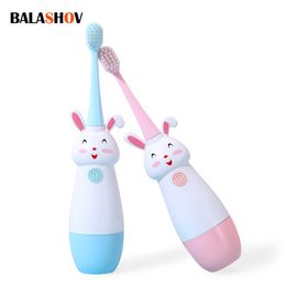 Toothbrush Smart Electric Household Children Rotating Cute Bunny Cartoon Kids Portable Sonic NonSlip Soft Fur 230627