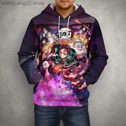 Men's Hoodies Sweatshirts 2022 Cartoon Anime Demon Slayer Kimetsu No Yaiba 3D Print Fashion Sweatshirts Men Women Children Cool Boy Girl Kids Casual Tops T23628