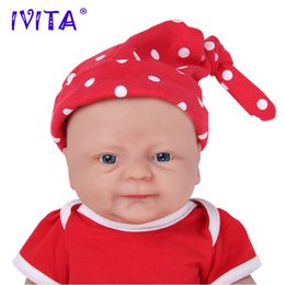 Dolls IVITA WG1512 14inch 1.65kg Full Body Silicone Bebe Reborn Doll "coco" Soft Dolls Realistic Girl Baby DIY Blank Toys for Children 230627