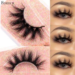 False Eyelashes FOXESJI Makeup 3D Mink Lashes Fluffy Soft Wispy Natural Cross Lash Extension Reusable Fake 230627