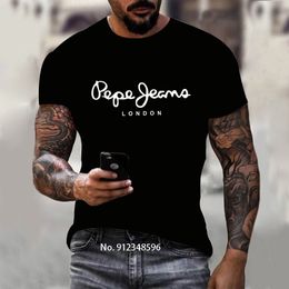 Men's TShirts 2023 est PepeJeansLondon TShirt Summer Men''s Short Sleeve Tees Shirt Tops Unisex 230627