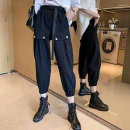 Women's Pants Women's Cargo Loose Baggy Harem Woman Capri-Pants 2023 Summer Sweatpants Elastic Waist Ankle-Length Plus Size 6XL