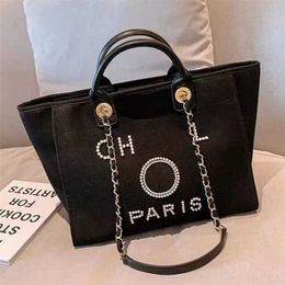 Classic Women's Luxury Hand Bags Canvas Beach Bag Tote Handbags Fashion Female Large Capacity Small Chain Packs Big Crossbody Handbag XNCF 50% Clearance sale
