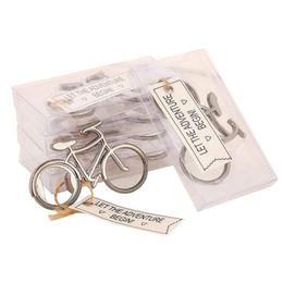 Party Favor Bike Bottle Opener Baby Shower Present Bicycle Keyring Gift Box With Vintage Design Craft Decor Drop Delivery Ho Dhexu