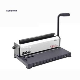 Machine New Arrival TD13 Doublecoil Iron Ring Punch Binding Machine 34 Holes Desk Calendar Pressure Ring Binding Hole Puncher 4 * 4mm