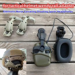 Tactical Helmets Tactical headset ARC Rail Adapter Wendy Helmet for Tactical Hearing Noise Cancellation Electronic Shooting Sports HeadphonesHKD230628